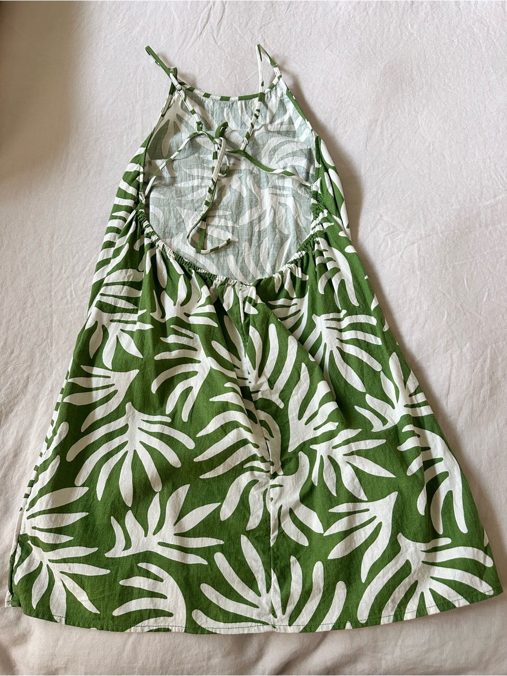 a new day Green and White Tropical Leaf Dress - Picture 2 of 3